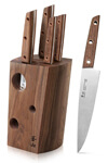 knife set with wooden handles